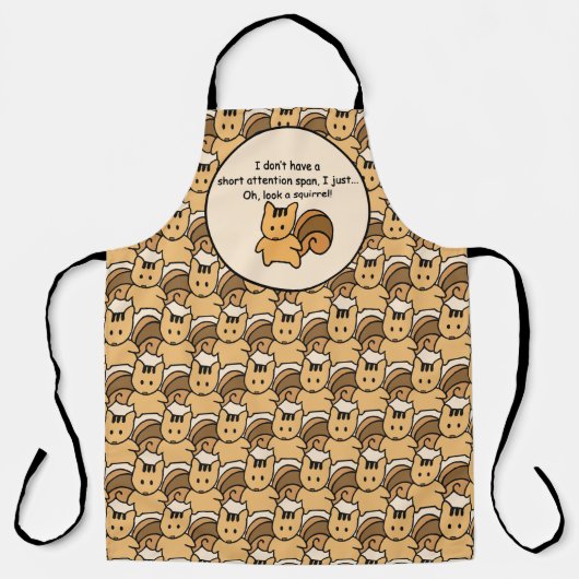 Kurze Aufmerksamkeit Span Eichhörnchendesign Schürze (Vorderseite)