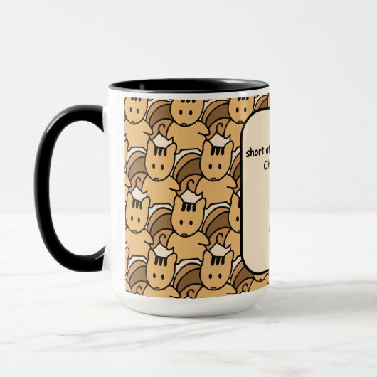 Kurze Aufmerksamkeit Span Eichhörnchendesign Tasse (Links)