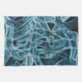 Kurze Bänder, blaues Neon mit Relief und Überlappu Geschirrtuch (Horizontal)