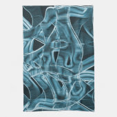 Kurze Bänder, blaues Neon mit Relief und Überlappu Geschirrtuch (Vertikal)