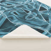 Kurze Bänder, blaues Neon mit Relief und Überlappu Sherpadecke (3/4)