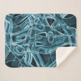 Kurze Bänder, blaues Neon mit Relief und Überlappu Sherpadecke