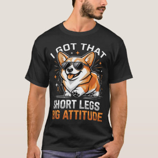 Kurze Beine Große Attitüde Coole Corgi-Sonnenbrill T-Shirt