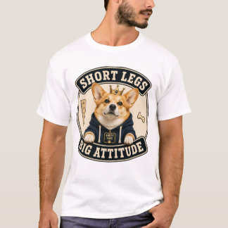 Kurze Beine, große Einstellung Lustiges Corgi-T-Sh T-Shirt
