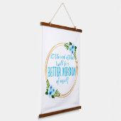 kurze Bejahungen über Träume und Ziele Wandteppich Mit Holzrahmen (Gewinkelt)