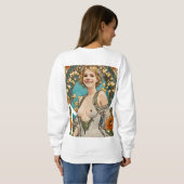 Kurze blonde V1n2 Mucha Art Sweatshirt (Schwarz voll)