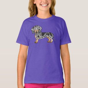 Kurze Dackel aus Schwarz und Tan Daple Niedlich Hu T-Shirt