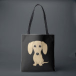 Kurze Dackel-Dackel Tasche<br><div class="desc">Ein bezaubernder,  glatt gestrichener englischer Dackel Welpe,  der nach oben schaut. Eine niedliche Dackel Hundesacktasche,  ideal zum Shoppen von Lebensmitteln oder Haustierzubehör. Diese lustige Würstchen Hund Cartoon wiederverwendbare Tasche ist ein perfektes Geschenk für jeden,  der einen Würstchen Liebe Hund. Besuchen Sie Jenn’s Doodle World für mehr Dackel Geschenke.</div>