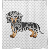 Kurze Dackel und Pfoten Duschvorhang (Vorderseite)