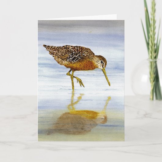 Kurze Dowitcher-Karte Karte (Vorderseite)