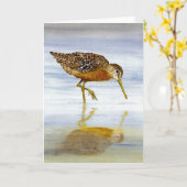Kurze Dowitcher-Karte Karte (Gelbe Blume)