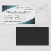 Kurze Ecken Blue Business Cards Visitenkarte (Vorne/Hinten)