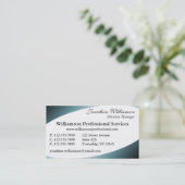 Kurze Ecken Blue Business Cards Visitenkarte (Stehend Vorderseite)