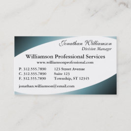 Kurze Ecken Blue Business Cards Visitenkarte