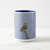 Kurze Eule an einem schneebedeckten Tag Tasse (Zentrum)
