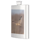 Kurze Eule im Flug Flachmann (Links)