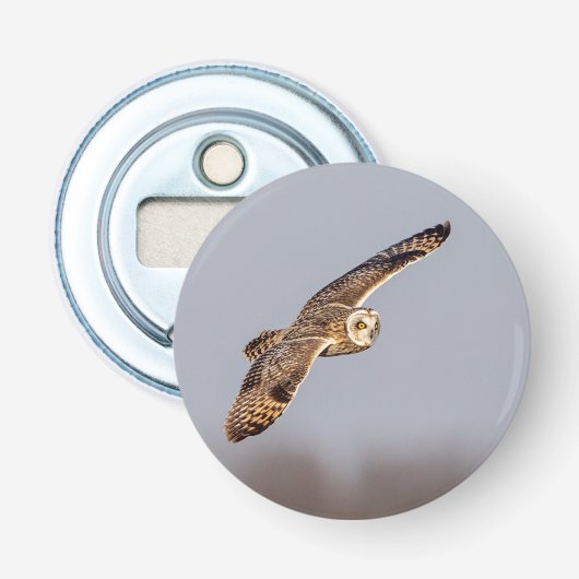 Kurze Eule im Shawangunk-Grasland Flaschenöffner (Vorderseite)