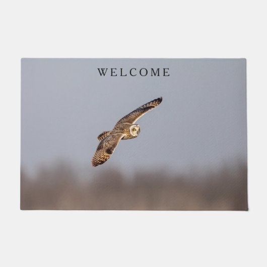 Kurze Eule im Shawangunk-Grasland Fußmatte (Vorderseite)