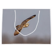 Kurze Eule im Shawangunk-Grasland Große Geschenktüte (Vorderseite)