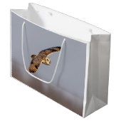 Kurze Eule im Shawangunk-Grasland Große Geschenktüte (Vorderseite Schrägansicht)