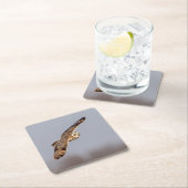 Kurze Eule im Shawangunk-Grasland Rechteckiger Pappuntersetzer (Vor Ort)