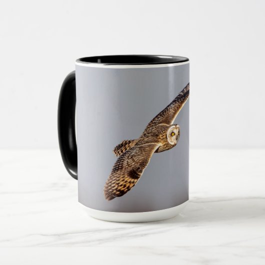 Kurze Eule im Shawangunk-Grasland Tasse (Vorderseite Links)