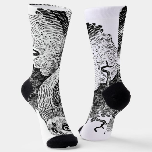 Kurze Eule Socken (Gewinkelt)