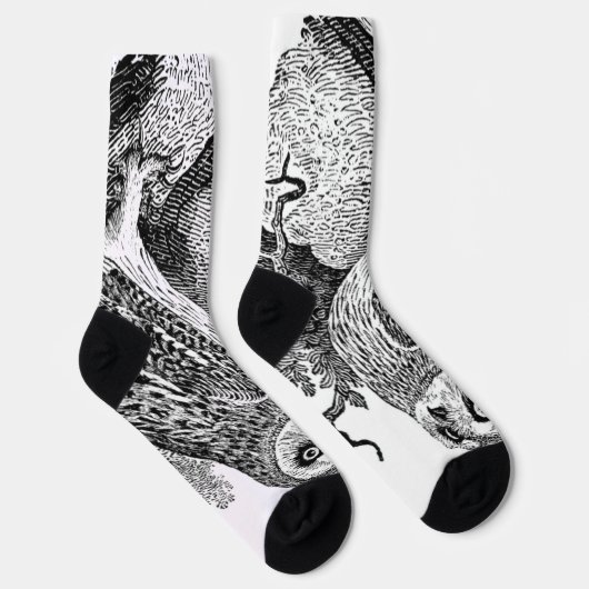 Kurze Eule Socken (Rechts)