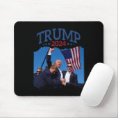 Kurze Faust gepumpt 2024 Beten für Trump nie geben Mousepad (Mit Mouse)