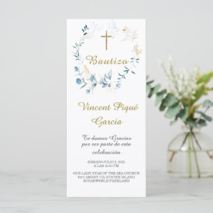 Kurze Gebete Taufkarte Prayer Card Menükarte