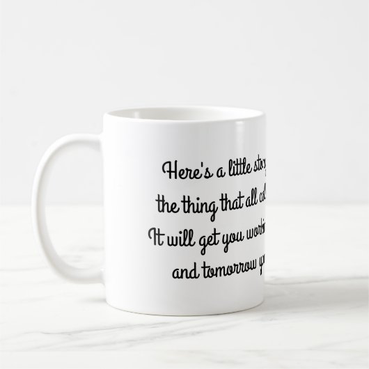 Kurze Gedicht-Tasse für Morgen-Kaffee Kaffeetasse (Links)