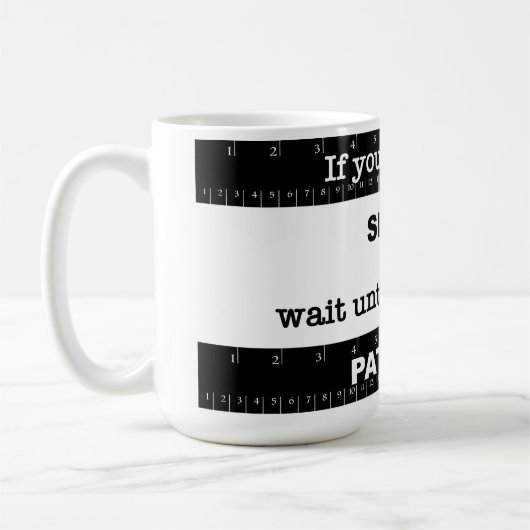 Kurze Geduld Kaffeetasse (Links)