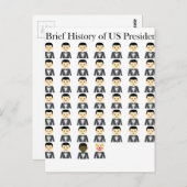 Kurze Geschichte der US-Präsidenten Postkarte (Vorne/Hinten)