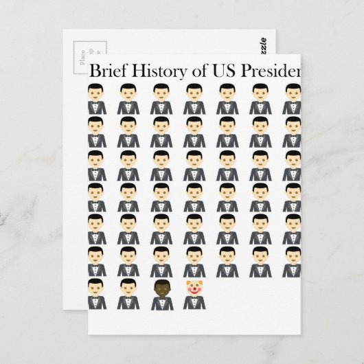 Kurze Geschichte der US-Präsidenten Postkarte (Vorne/Hinten)