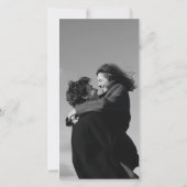 Kurze Geschichte, minimalistischer Zeitstrahl, Fot Save The Date (Rückseite)