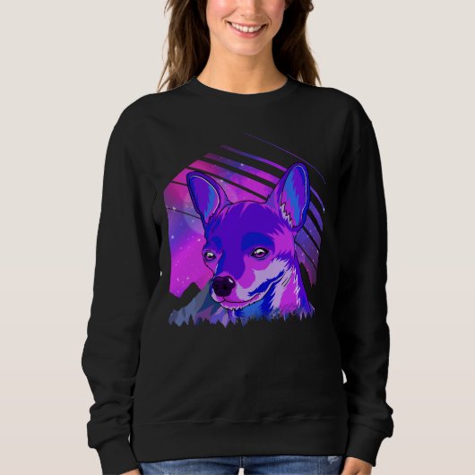 Kurze Haarbildung Chihuahua Moderne Idee Sweatshirt (Vorderseite)