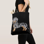 Kurze Haare-Dackel Black and Tan Dapple - Black Tasche (Von Nahem)