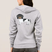 Kurze Haare Dackel Karikatur Dog Hoodie (Rückseite)