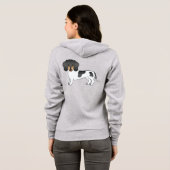 Kurze Haare Dackel Karikatur Dog Hoodie (Schwarz voll)