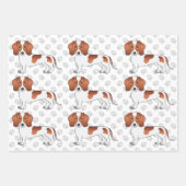 Kurze Hair-Dackel-Muster und Pfoten Geschenkpapier Set (Vorderseite 3)