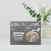 Kurze Hochzeit und Kinderfeier Ankündigungspostkarte (Stehend Vorderseite)