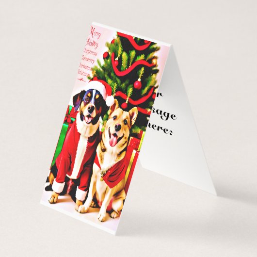 Kurze inspirierende Merry Messages für Hunde (Vorderseite)