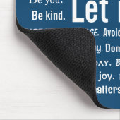 Kurze Inspirierende Zitate Auf Blau Mousepad (Ecke)