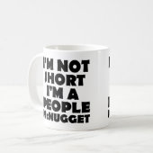 Kurze-Leute-Nugget-Lustiger Becher oder Reisebeche Kaffeetasse (Vorderseite Links)