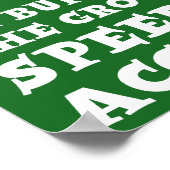 Kurze Leute Schnelligkeit und Genauigkeit Poster-Z Poster (Ecke)