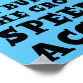 Kurze Leute Schnelligkeit und Genauigkeit Poster-Z Poster (Ecke)