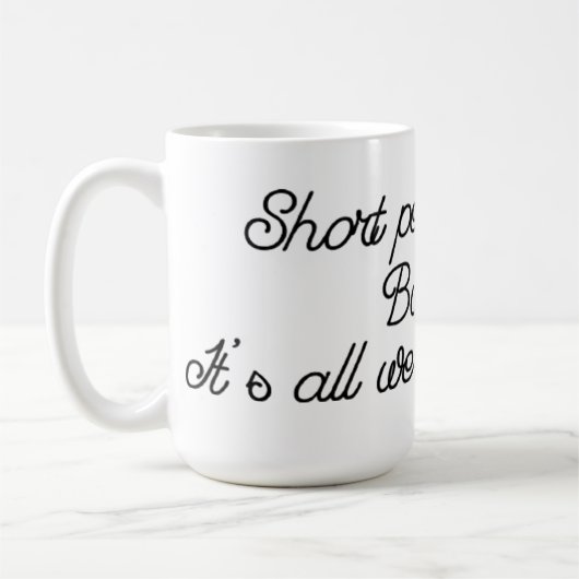 Kurze Leute-Tritt-Hintern-Kaffee-Tasse Kaffeetasse (Links)