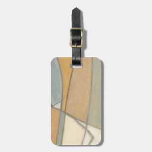 Kurze Linien und verdrehte Erdtöne Gepäckanhänger