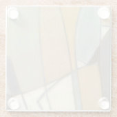 Kurze Linien und verworrene Erdtöne Glasuntersetzer (Rückseite)