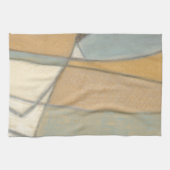 Kurze Linien und verworrene Erdtöne Handtuch (Horizontal)
